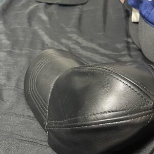 Black Leather Cap